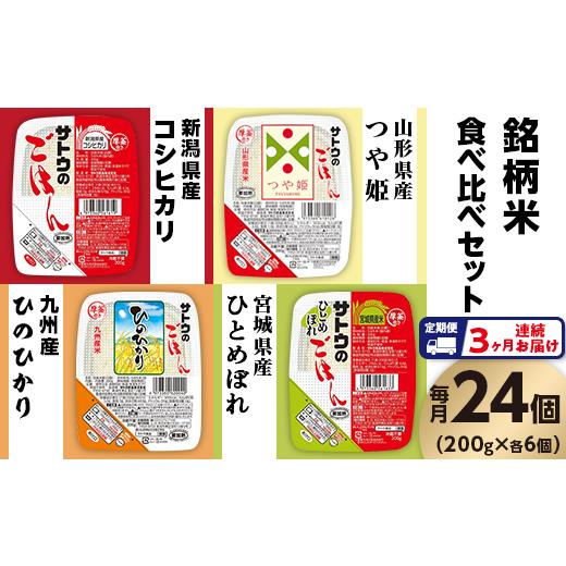 ふるさと納税 新潟県 聖籠町 サトウのごはん　銘柄米食べ比べセット　24個※