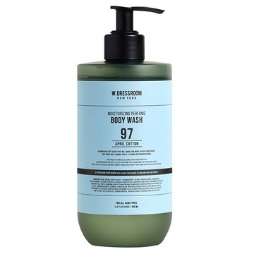W.DRESSROOM 保濕香氛沐浴乳 No.97 四月棉 清爽 pH弱酸性 半透明凝膠質地  500ml  1瓶