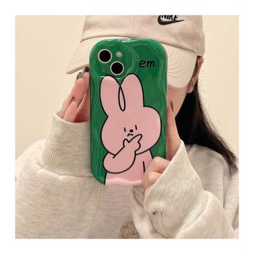 粉色思考兔子適用三星s21ultra手機殼硅膠透明s20fe個性s23/s22+卡通a53a54a52創意男女a33全包防摔a72a73