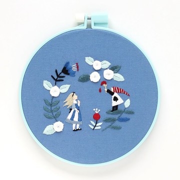 愛麗絲夢遊仙境刺繡框架套件