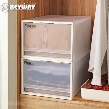 真心良品 KEYWAY 聯府 面寬35cm單抽屜整理箱25L-2入