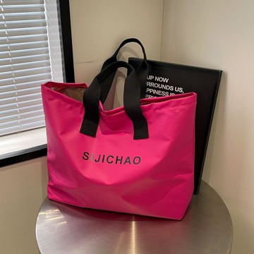 Bag House👜 旅行包輕便大容量男女大學生上課通懃布袋包輕便休閒手提託特包潮 託特包
