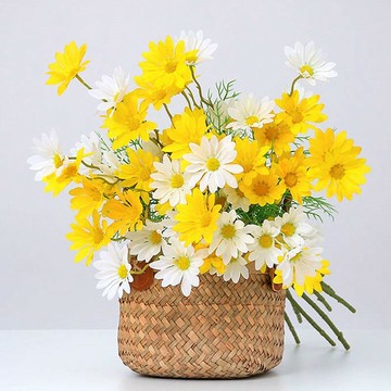 小雛菊仿真花束假花洋甘菊絹花臥室裝飾餐桌花藝擺設拍照攝影道具