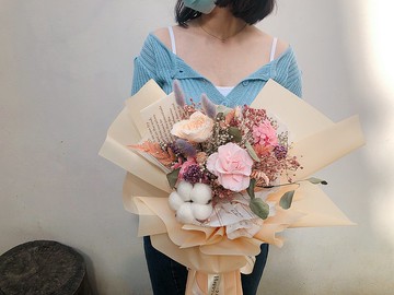 夏日限定永生花乾燥花花束 Pinkoi 設計購物網站 Line購物