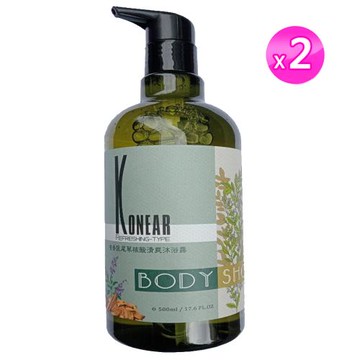 konear 艾草檀香鼠尾草核酸清爽沐浴露500ML 2入