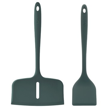 sillymann Harmony 烹飪工具2件組  海洋綠  1組  寬版鍋鏟 + 鍋鏟