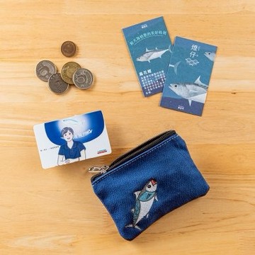 【洄遊吧FISH BAR】鰹魚電繡零錢包｜特色小物
