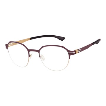 【ic berlin】Ari Bordeaux/Rose Gold 德國薄鋼眼鏡 公司貨