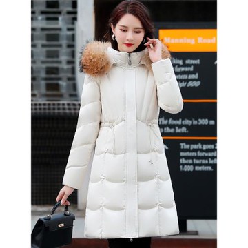 羽絨服女士中長款中年媽媽冬裝2025新款冬季大毛領氣加厚保暖外套
