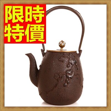 日本鐵壺水壺茶壺-蓮蓮有幅無塗層氧化南部鐵器鑄鐵老鐵壺64aj33【獨家進口】【米蘭精品】