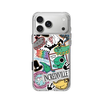 iPhone 17 Pro Max Clear Case（相機按鈕） 透明 - 怪奇事物所 Incrediville - 怪奇貼紙簿