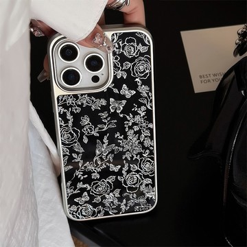 台灣出貨❤鎏金蘋果16promax手機殼iphone16電鍍13/14蝴蝶15高級感適用華爲