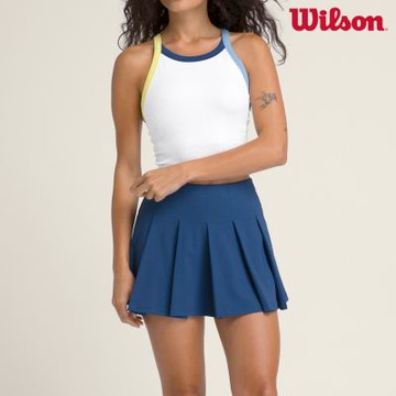 【Wilson威爾森】女裝 服飾 半身裙 藍色(運動_休閒_舒適_網球裙)