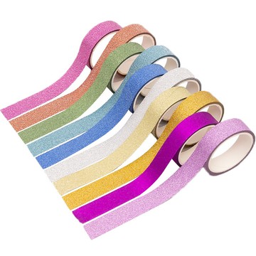 🌠「美術用品」韓國創意DIY金粉金蔥膠帶 彩色閃光膠帶DIY手工裝飾貼紙手帳