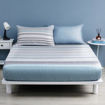 新品_東妮寢飾(單人 / 雙人 / 加大 / 特大)60支環保印染100%萊賽爾天絲床包枕套組/ 靛海映影