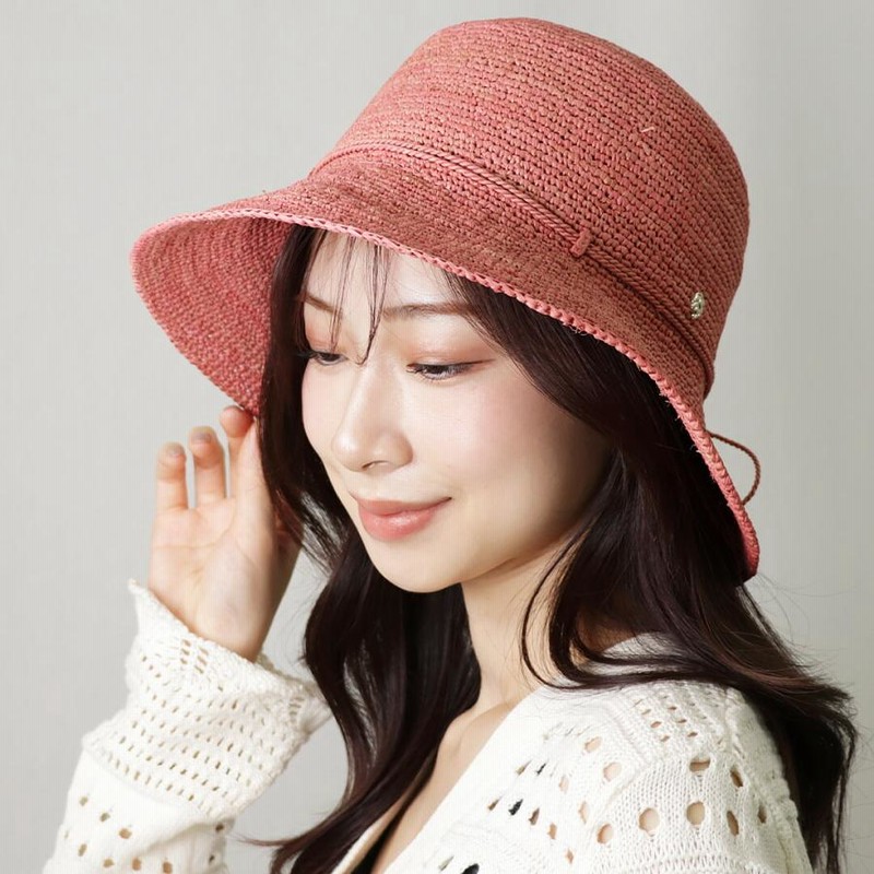 ヘレンカミンスキー　ラフィアハット　ブラウン ☆新品☆ヘレンカミンスキー ラフィアハット 麦わら帽子 ELIRA