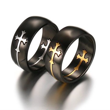 【RJ New York】堅定十字架可拆中性不鏽鋼戒指(2色戒圍可選)