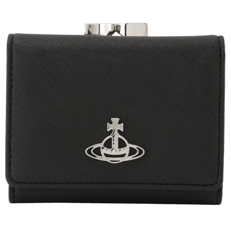 ヴィヴィアンウエストウッド 財布 Vivienne Westwood ダービー がま口 三つ折り財布 ブラック SMALL FRAME WALLET  51010018-31839-N403PF | LINEブランドカタログ