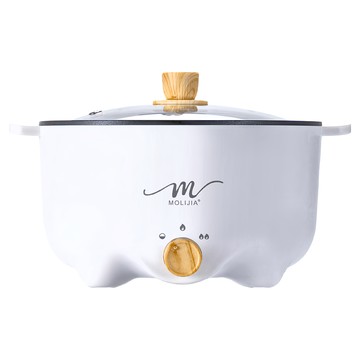 MOLIJIA 魔力家 M22多功能不沾電湯鍋 快速烹飪 省時省電 兩段火力調節 3L輕量不沾  BY011022