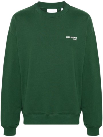 Axel Arigato - logo-print cotton sweatshirt - men - Cotton - XL - Green