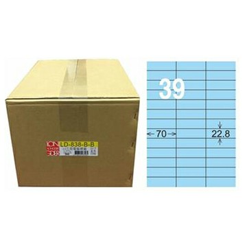 【龍德】A4三用電腦標籤 22.8x70mm 淺藍色1000入 / 箱 LD-838-B-B【APP滿額下單4%點數(單一帳號最高1000點)】7/31止