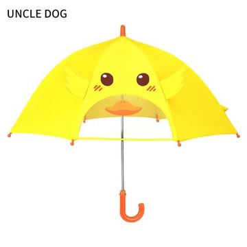UncleDog兒童雨傘小黃鴨兒童傘小號透明窗小童男女童幼兒園寶寶傘