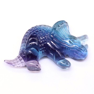 天然彩色螢石原石擺件水晶礦物動物造型恐龍兒童寶石禮物科普