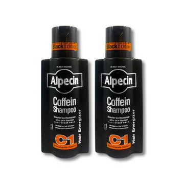 (2瓶超值組)德國Alpecin-強健髮根控油不含矽靈咖啡因洗髮露250ml/瓶-C1黑色經典(清爽柑橘香調,90周年限定,舒涼護髮洗髮精,男士調理油性髮質洗淨頭皮)