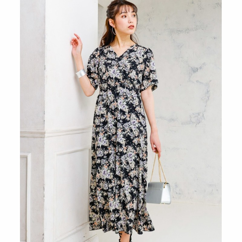 Fifth 大きいサイズ カシュクール花柄ワンピース 通販 Lineポイント最大get Lineショッピング