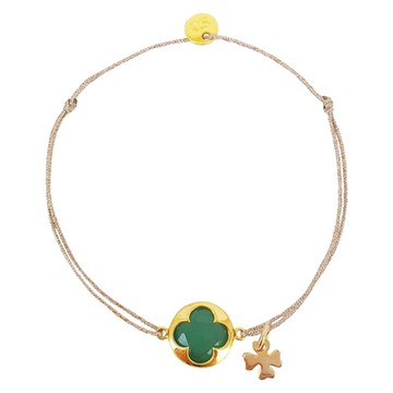 SOPHIE  DESCHAMPS 幸運草雙墜東陵玉手鍊