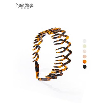 美菲麥醋酸巨齒手工發夾寬發箍高級感法式帶齒防滑基礎發卡夾女