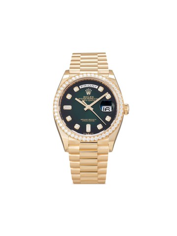 Rolex - 2023 unworn Day-Date 36mm - unisex - Yellow Gold/Sapphire Crystal - One Size - Green