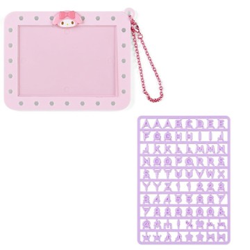 asdfkitty*DIY文字 相框吊飾-美樂蒂相框+紫色文字-可當行李吊牌 裝飾包包.壁飾-正版