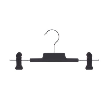 【日本霜山】多功能橡膠止滑褲架/裙架(附夾)-6入-多色可選-黑