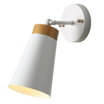 Honey Comb 北歐風原木壁燈 BL52025 簡約風格 臥室客廳用  12 x 23 x 16cm  白色  1個