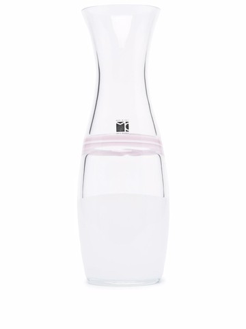Carlo Moretti - stripe-detail wine decanter - unisex - glass - One Size - Neutrals