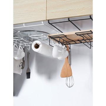 廚房收納置物架櫥柜下掛架壁掛鍋蓋架吊柜分層掛鉤掛籃衣柜儲物架