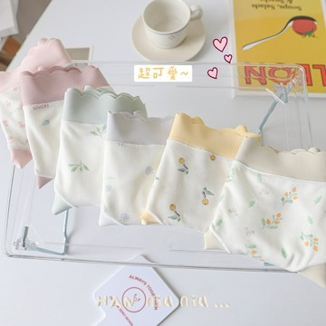 ʜᴀɴɴɪᴜ☺︎︎內褲系列｜日系小清新🍋滿版碎花無印風 超親膚無痕內褲/冰絲內褲/中腰內褲