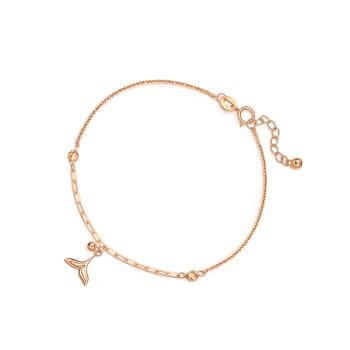 薄荷系列 海豚精靈 18K玫瑰金手鍊