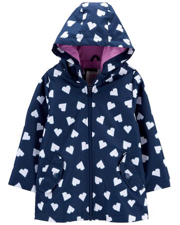 Toddler Heart Color-Changing Rain Coat