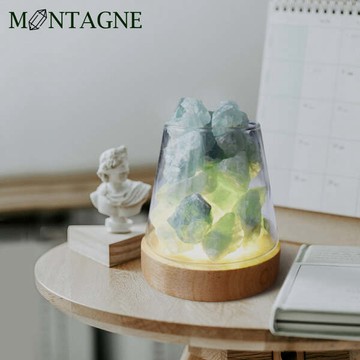 正財Ｘ信任【Montagne】富士款水晶擴香燈 綠螢石｜贈薰衣草精油 好友 同事 生日禮 財富 祝福 情人禮 招財 開啟新生活