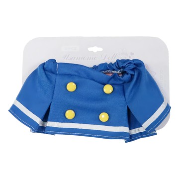 Usamomochan 萌兔桃桃 更衣配件 黃扣學生裙 22cm專用 S  藍色  1入