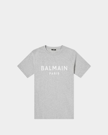 BALMAIN_LOGO_T-shirt - 灰色 / L