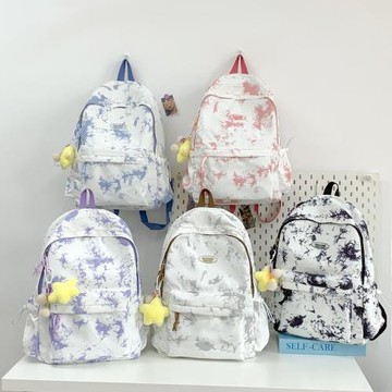 小眾日系ins暈染書包女簡約設計感雙肩包2025新款時尚通勤背包