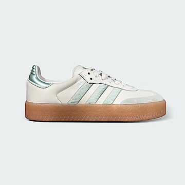 Adidas Sambae W IG1947 女 休閒鞋 經典 復古 德訓鞋 厚底 膠底 珠光 愛迪達 白綠