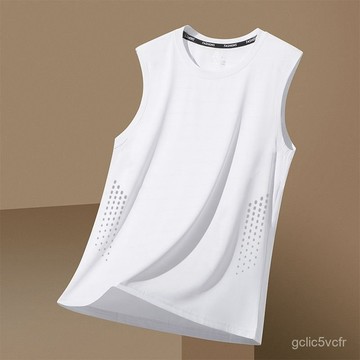 多色可選 冰感運動背心男2025新款籃球服冰絲透氣速幹上衣健身無袖T恤寬鬆圓領上衣薄款背心球衣