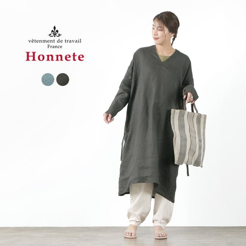 Honnete オネット リネン ワンピースカーディガン | www.trevires.be