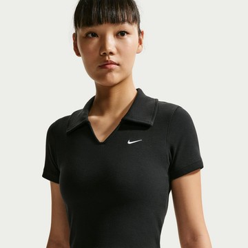 NIKE AS W NSW ESSNTL SS POLO CRP TO 女短袖POLO衫 黑-IO2730010