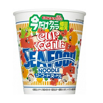 【江戶物語】 Nissin 日清杯麵 55周年限定增量系列 海鮮風味泡麵 76g 蟹增量 CUP NOODLE 海鮮杯麵
