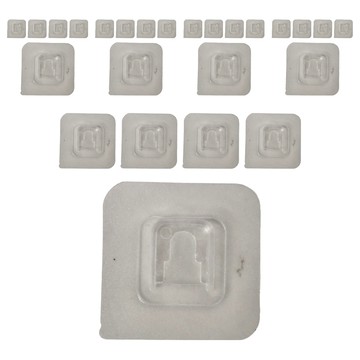 WE CHAMP 多功能強力無痕子母扣固定片  透明  5組